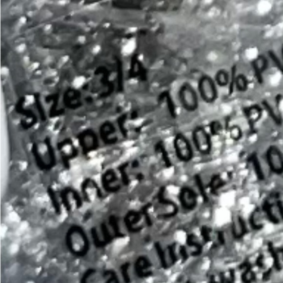 Toddler girls clear rainbow jellies size 3/4 like new - Picture 6 of 6